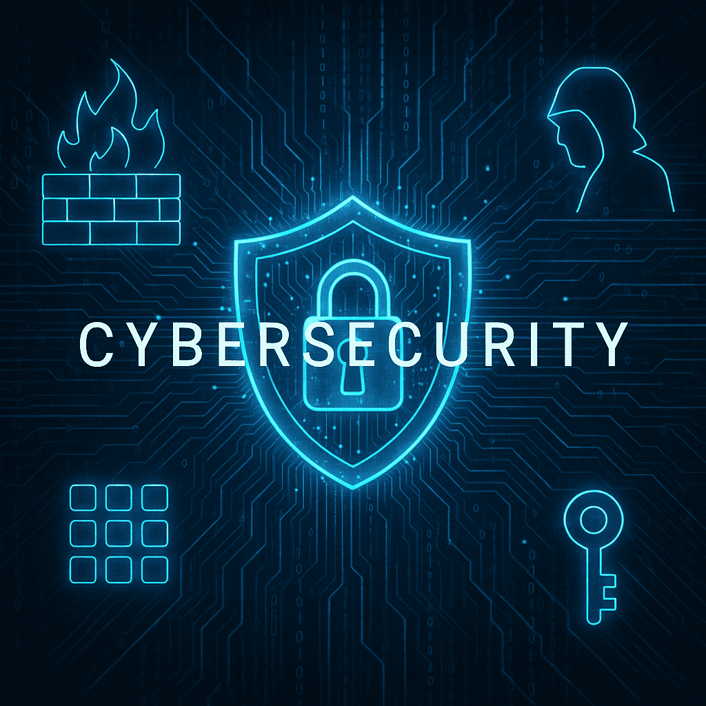 Digital lock and data streams symbolizing the enduring importance of cybersecurity, illustrating why cybersecurity will remain essential in the future.