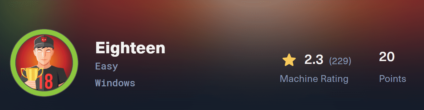 Eighteen HTB Wiretup